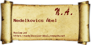 Nedelkovics Ábel névjegykártya