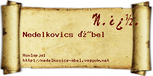 Nedelkovics Ábel névjegykártya